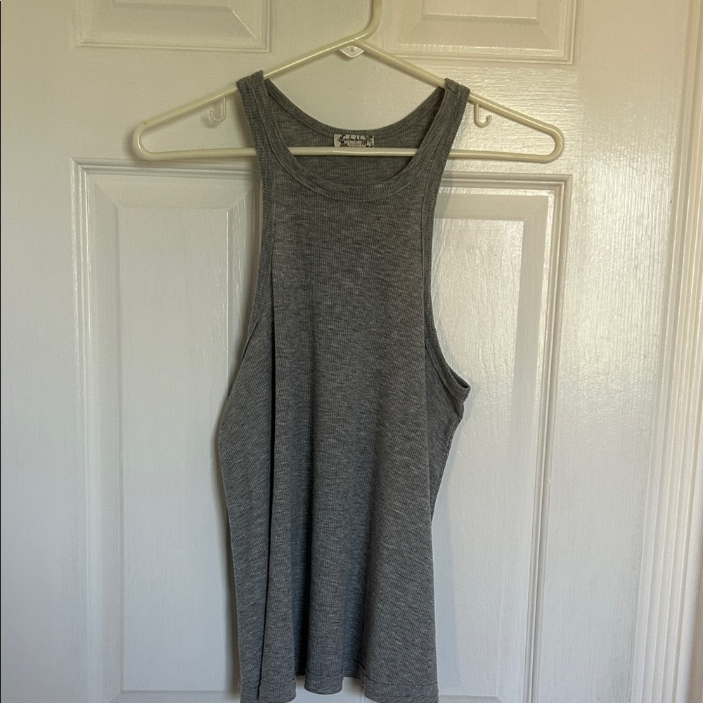We The Free Gray Flowy Tank, XS